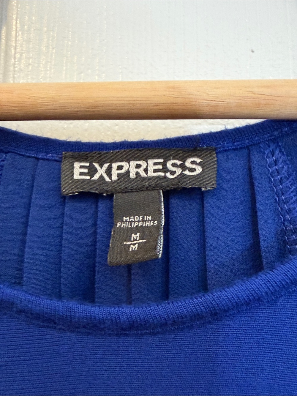 Express Royal Blue Short Sleeve Top - Picture 2 of 5